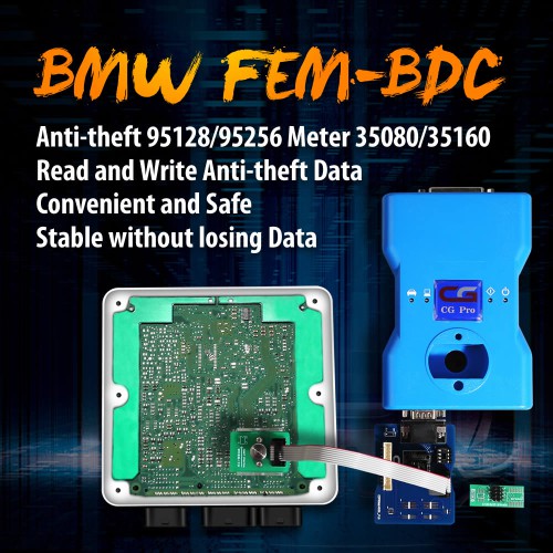 OEM BMW FEM/BDC 95128/95256 Chip Anti-theft Data Reading Adapter 8Pin Adapter No Need Disassembling UPA/Orange5/CG PRO 9S12/Iprog ECU Programmer